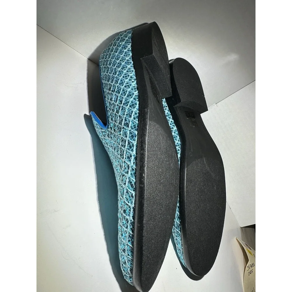 Bolano Sarlo-025 Sparkly Turquoise Mens Shoes 7.5 Prom Wedding Costume